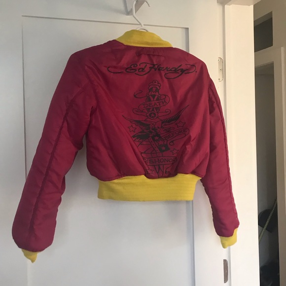 Ed Hardy Vintage Reversible Cropped Bomber - Picture 4 of 4